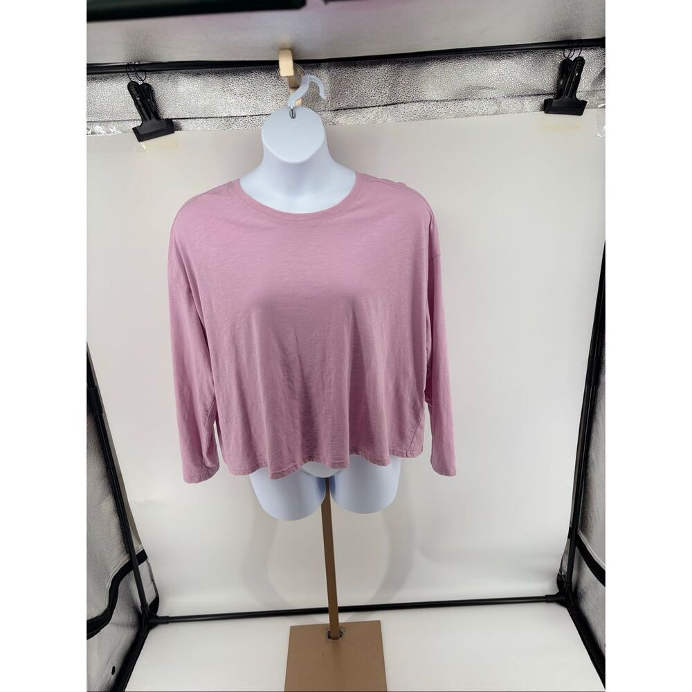 Patagonia Long Sleeve T Shirt Size XL Pink Organic Cotton Blend